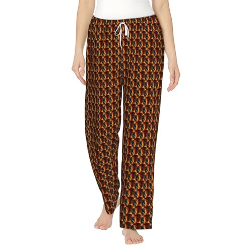 Pantalon de pyjama flamme femme en polaire douce pour l'hiver