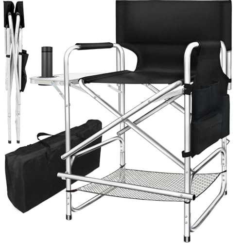 AQNIEGEP Makeup Artist Chair with Side Table and Footrest