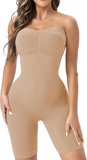 shophousses street Women's Seamless Tummy Control Shapewear Bodysuit with Adjustable Straps – Full Body Slimming Shaper with Shorts for Under Dresses & Outfits-picture-35