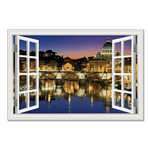 Tableau impression photo ville pour salon et bureau moderne