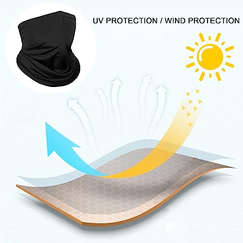 Image of UV Protection Cooling Neck Gaiter Face Mask Scarf for Men - Windproof Neck Cover Bandana Neck Warmer Mask