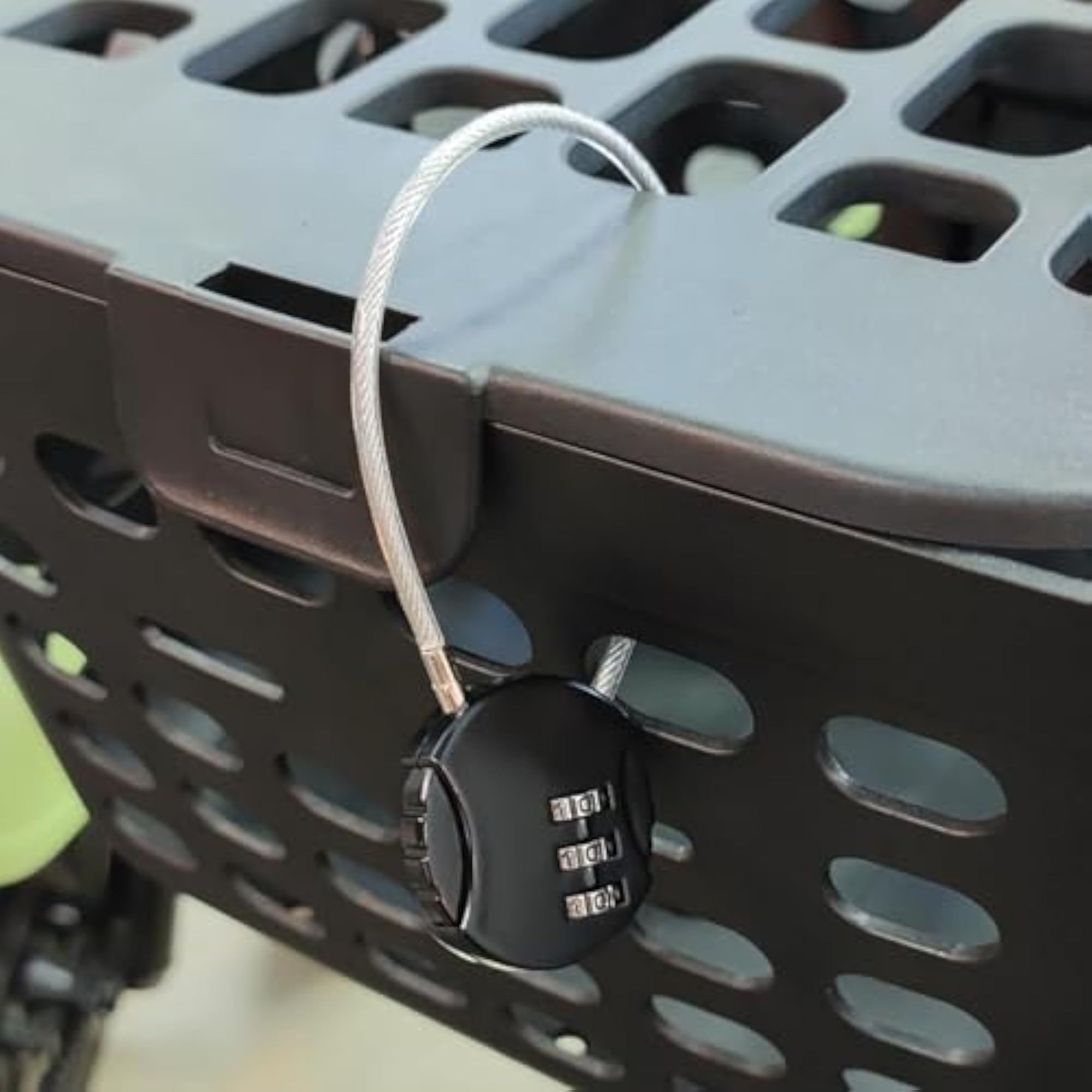 Multipurpose 3-Digit Combination Lock with Steel Cable