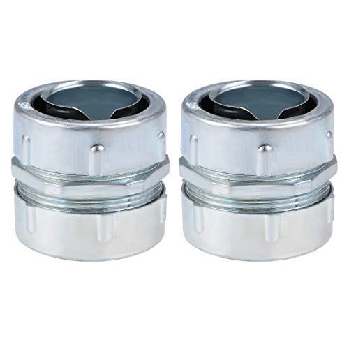 dgjMetal Tube Connector Pipe Coupler Seal Fit Φ25 Pipe Pipe 2 Pcs