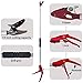 Prunrt Tree Trimmer, 4 Foot Pole Pruner, Long Reach Pruning Shears, Cut and Hold Garden Clippers, Aluminum Lightweight Handle Fruit Picker, Branch Bypass Loppers