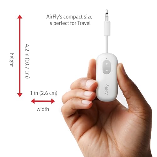 Image of Twelve South AirFly SE, Bluetooth Wireless Audio Transmitter for AirPods /Wireless or Noise-Cancelling Headphones; Use with Any 3.5 mm Audio Jack on Airplanes, Gym Equipment or iPad /Tablets (Black)