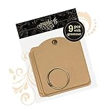Graphic 45 Square Tags-Kraft
