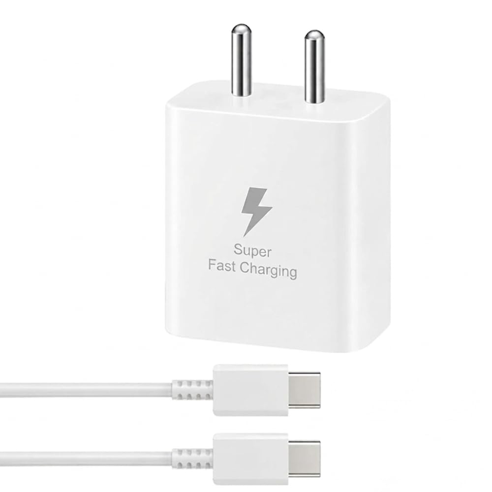 APFEN® 25W Fast Charger & Type-C Cable Compatible with Samsung Galaxy S26, S25, S24, S23, S22, S21(Ultra/Fe), M35, M36, M16, M06, M05, M56, A55 5G, A35 5G, A15, F15, F14(Z/S/A/M/F) Series.
