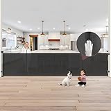 Reinforced 41" Extra Tall Pet Gate, 200" Retractable Baby Gates Extra Wide Retractable Dog Gate with Support Rods, Indoor Extra Long Baby Gate Retractable Fence Outdoor Garage Gates for Dogs, Black