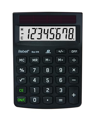 Unbekannt Rebell RE-ECO310 - calcolatrice da tavolo, colore nero