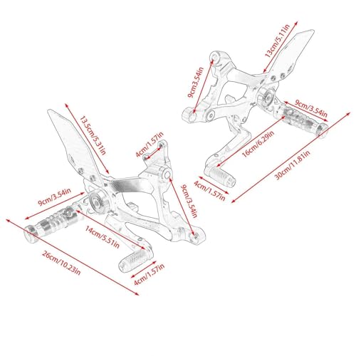 Commandes reculées réglables et kit de repose-pieds arrière pour Ducati Panigale V4SP2 - 3