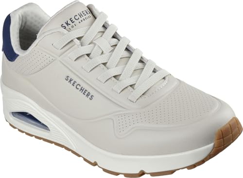 Skechers - Mens Uno - Tailored Air Sneakers, Color Natural/Blue, Size: 15 M US