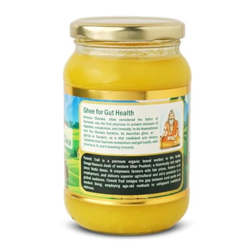 Image of FOREST TRAIIL [Premium A2 Gir Cow Ghee] Bilona Churned Ghee | High Heating Point | Rich In Good Fats | Boosts Immunity | Made with Curd | Natural, Healthy & Pure Cow Ghee (500 ml)