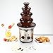 YBFYLQAL Chocolate Fountain, 4 Tires Electric Chocolate Fountain Machine for Nacho Cheese, Commercial Stainless Steel Waterfall Melting Machine with Knob Control for Parties & Wedding