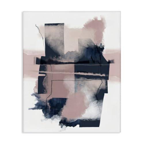 Stupell Industries 'Abstract Geometry Pink and Blue Watercolor'| Canvas Art