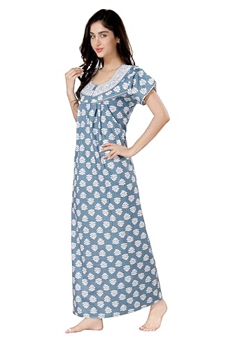 Image of Soulemo Women's Pure Cotton Floor Length Nighty 1682