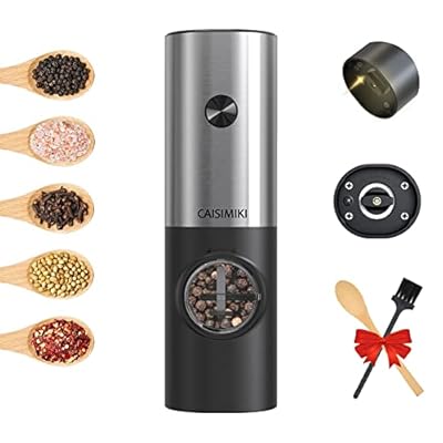 CAISIMIKI Electric Salt or Pepper Grinder Batte...
