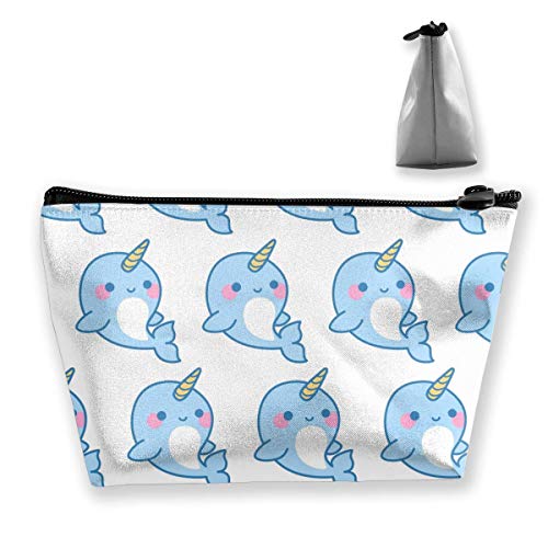 Preisvergleich Produktbild Frauen Kosmetiktasche Tragbare Make-Up Tasche Organizer Fall, Multifunktions Aufbewahrungstasche Bleistiftbeutel Stifthalter Schreibwaren Tasche Geldbörse mit Reißverschluss (Nettes Einhorn