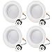 Hykolity 6 Inch LED Can Lights, 15W (120W Replacement), Retrofit LED Recessed Lighting, 4000K Neutral White, 1100LM, Dimmable LED Downlight, Ceiling Light Fixture, Pack of 4