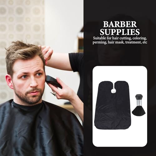 DECHOUS Set de 2 piezas: Capa para corte de cabello y cepillo quitapelusas para cuello, para peluquería profesional y uso doméstico miniatura 4