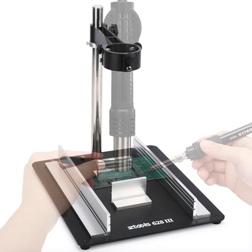 EZTOOLS 628 III Professional PCB Holder Heavy & Solid 1.7kg with Hot Air Rework Bracket Helping Hands for Clamp Holding Circuit Board and SMD Reflow Soldering