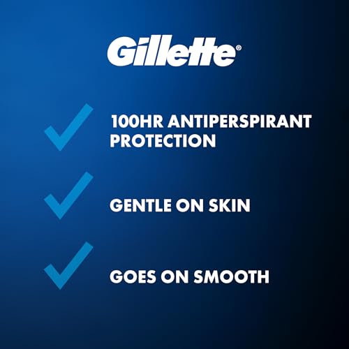 Image of Gillette Clinical Antiperspirant and Deodorant for Men, 100HR Sweat & Odor Protection, Long Lasting Freshness, Anti-White Mark Technology, Gentle on Skin, Soft Solid, Ultimate Fresh Scent, 2.6 oz