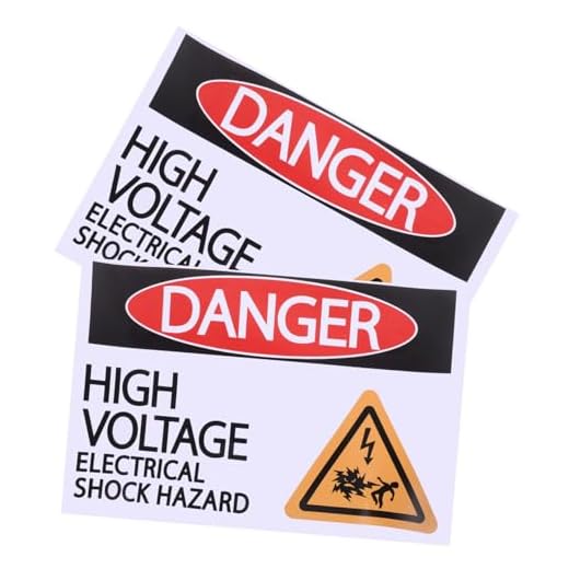 High Voltage Warning Sticker Set