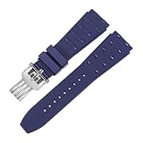 FLAGPVPAGT Orologio In Fluorogomma Con Sostituzione Adatta Fit For Cronografo Meccanico Super B01/Super Ocean Series Interfaccia Convessa 22/24 Mm(Blue Silver Z,22mm)