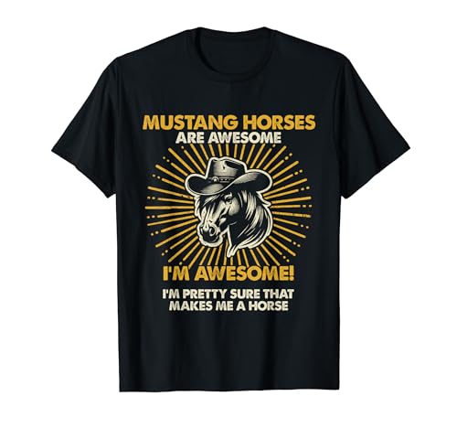 Horse Dad Mom Awesome – Fermier éleveur Mustang Cheval T-Shirt