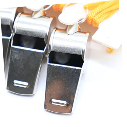 12 silbatos de metal para árbitros con cordón miniatura 5