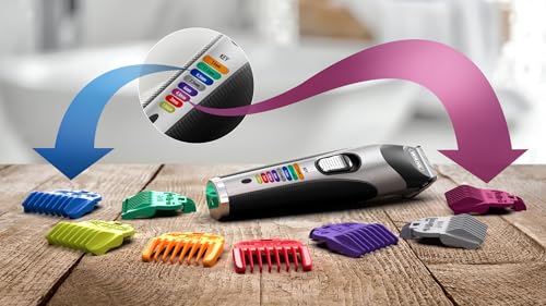 Wahl Colour Trim Multigroomer Kit, Includes Ear & Nose Trimmer, Body Grooming, Beard Trimming, 8 Colour-Coded Length Combs, Travel Case, 60 Minute Cordless Power - Image 4