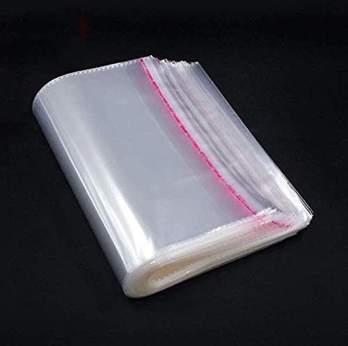 RNC ® Self Adhesive BOPP Transparent Poly Bags 10X12 Inch (Pack of 100 Pc.) Use for Papers, Garments Clothes, Saree, Shirts & Multipurpose Packing use etc.