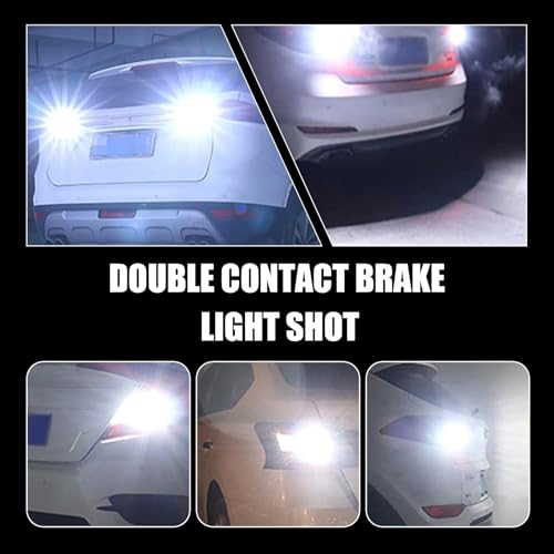 image for gunroil 2 Pack 1156 Car LED Turn Signal Light Bulb, Single Contact Des