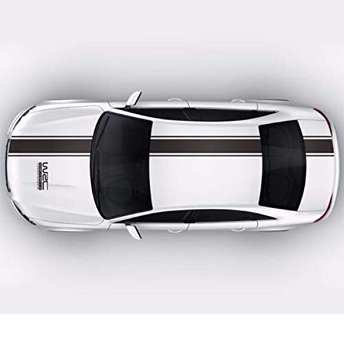 (4Pcs/Pack) Vinyl Racing Stripe Decal Sticker For Car Decoration Hood, Roof, Trunk, Skirt, Bumper (Red) #TOP3