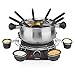 Price comparison product image Tristar Fondue Set for up to 8 People, 1.3 Litre Capacity, Includes Stainless Steel Forks and Sauce Ring, 1400 Watt, FO-1109