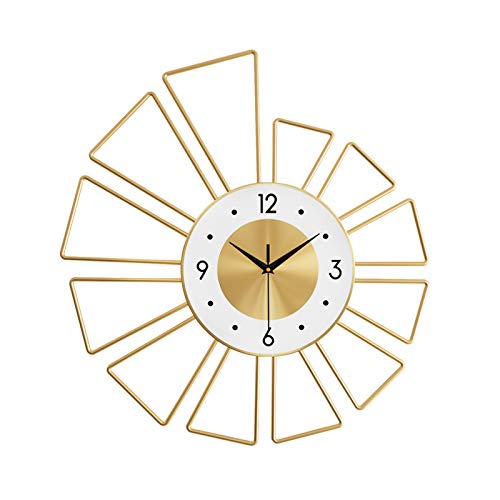Horloge murale 3D ronde en métal de 57 cm avec chiffres arabes