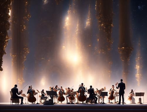 Tableau de musique symphonique sur toile pour décoration de salon et studio d'artiste