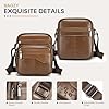 BAGZY Sacoche Homme Bandouliere Sacoche Homme Cuir Veritable Petit Sac Bandoulière Homme Sac Porté Epaule Sacs Business Sacs à Dos Porté Travers Pochettes Sacs à Main Voyage (Noir) #3