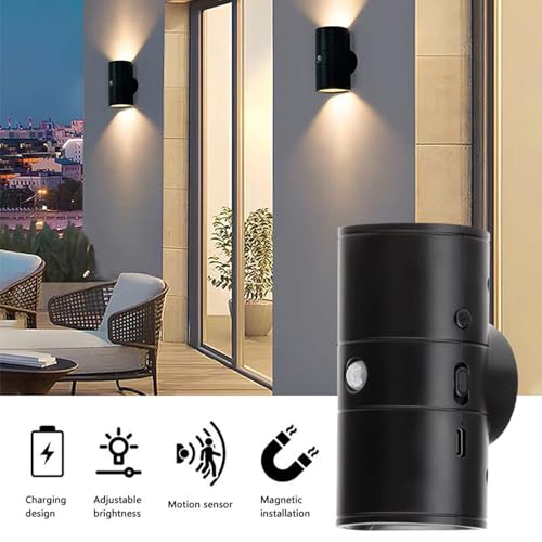 Luz de pasillo moderna para escaleras y baño con fijación imán 2