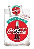 coca cola 2000 holiday gold caravan truck Funda nórdica con cierre Coca-Cola - Juego de cama (100% algodón, funda nórdica de 135 x 200 cm y 80 x 80 cm, con cierre), diseño de Coca Cola