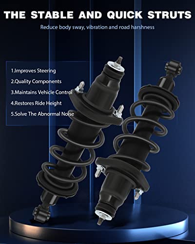 Eccpp Complete Strut Assembly Shock Absorber For 2001 2002 2003 2004 2005 Honda Civic 2Pcs Rear Pair #TOP2