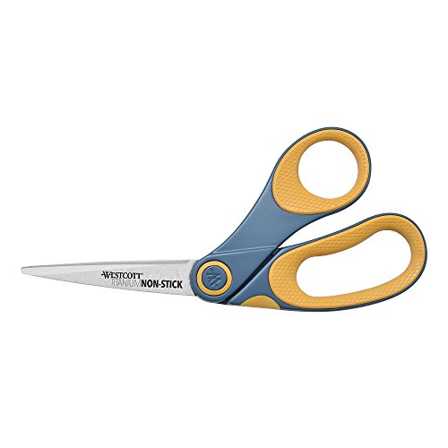 Westcott Titanium Bonded Non Stick Scissors, 8-Inch Bent.