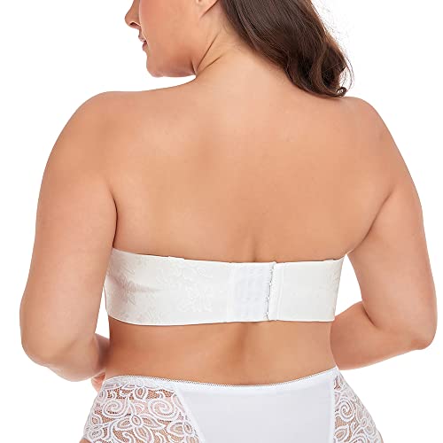 Women's Plus Size Strapless Bras Underwire Support Non Padded Minimizer Comfort Multiway Bra 32-G - Image 4