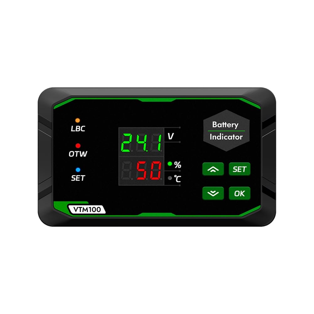 Xnuiasqe Battery Monitor Coumeter For Ternary Lithium/Lead-Acid Batteries Dc7-100V Battery Indicator Voltage Capacity Tester