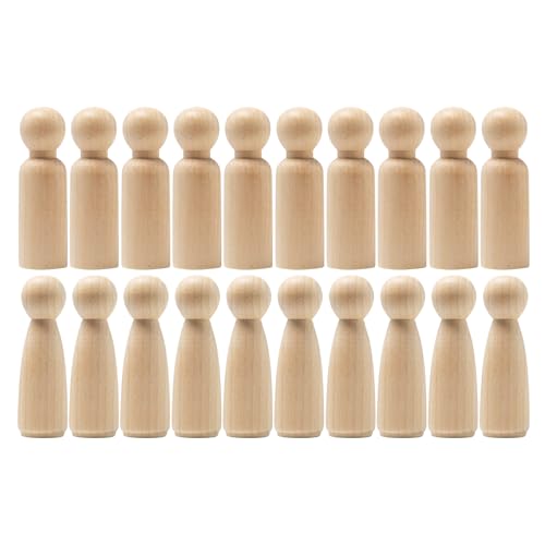 Sixfolo Holzfiguren Groß zum Bemalen 20 Stück Holzpuppen zum Basteln 90 mm Große Figurenkegel Holz Spielfiguren Rohlinge für Hochzeiten,Geburtstage und Partys Dekoration (2 Stile) Sixfolo Holzfiguren Groß zum Bemalen 20 Stück Holzpuppen zum Basteln 90 mm Große Figurenkegel Holz Spielfiguren Rohlinge für Hochzeiten,Geburtstage und Partys Dekoration (2 Stile)