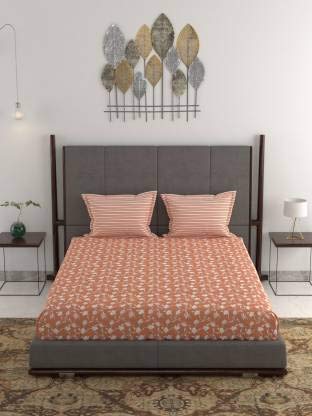 TRIDENT Comfort Living 100 % Cotton Double Bed Sheet ( 224 cm X 254 cm )