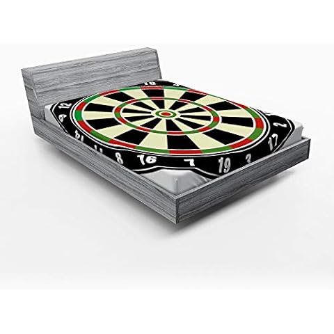 ABAKUHAUS Deportes Sábana Elastizada, Estilo de Vida Tablero de Dardos, Suave Tela Decorativa Estampada Elástico en el Borde Cover
