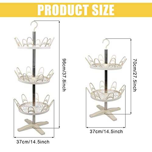 Vaipi 2 Sets Revolving Shoe Rack 360-Degree Rotating Shoe Rack Adjustable Shoe Tree Racks Spinning Round Shoe Organizer Standing And Hanging Shoe Rack For Home #TOP1