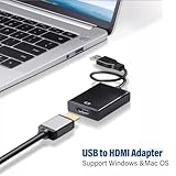FiTspi USB to HDMI Adapter, 1080P Full HD USB 3.0/2.0 to HDMI Audio Video Converter Cable Compatible with Windows 10/8.1/8/7 for PC Laptop HDTV 1080P - Image 3