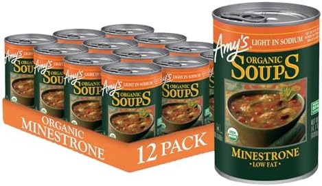 Amy's Soup, Vegan Minestrone, (12 Pack) 14.1 oz, Canned Soup