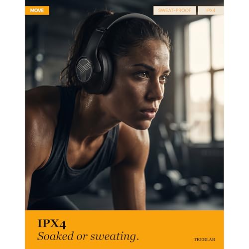 Image of TREBLAB Z2 Wireless Over Ear Headphones Bluetooth, Hybrid ANC, 58H
